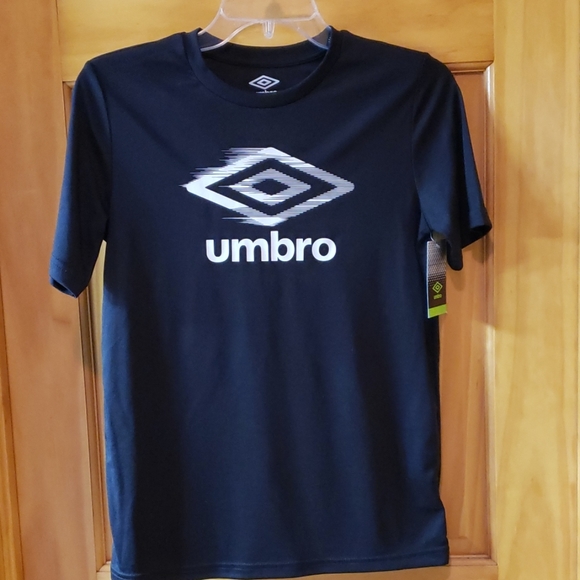 NWT UMBRO BLK SZ LG (12/14) BOYS SHORT SLEEVE T - Picture 4 of 5